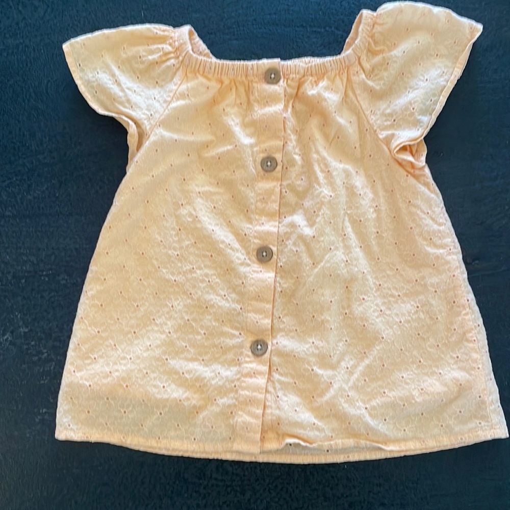 Cat and Jack XS light Orange Islet Button Down Top